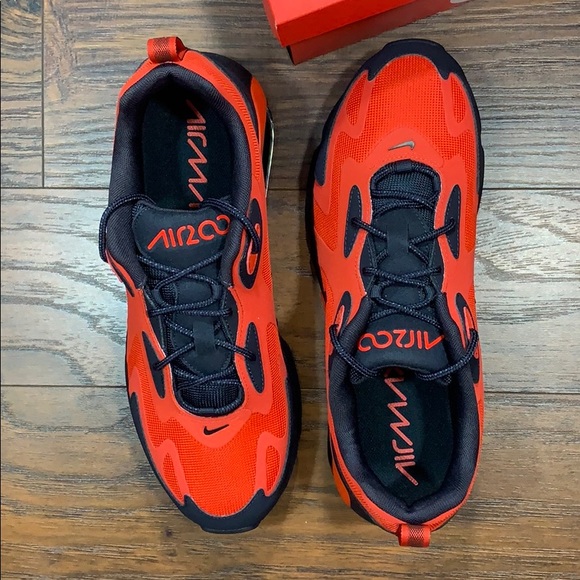 NIKE AIR MAX 200 Habanero Red/Oil Grey - Picture 9 of 16